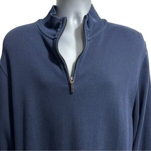 Brooks Brothers 1/4 Quarter Zip 100% Cotton Sweater - Size L